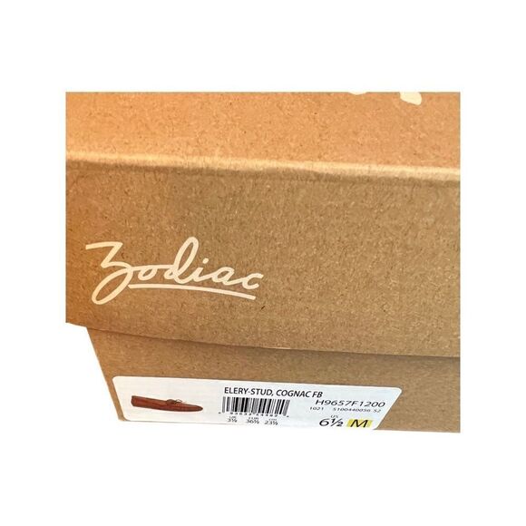 Zodiac Elery Studded Moc Toe Loafer- Cognac- Size 6.5- NIB - Picture 8 of 8